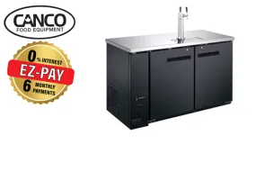 Canco KR-2859S Commercial 60" Double Swing Solid Door Keg Cooler