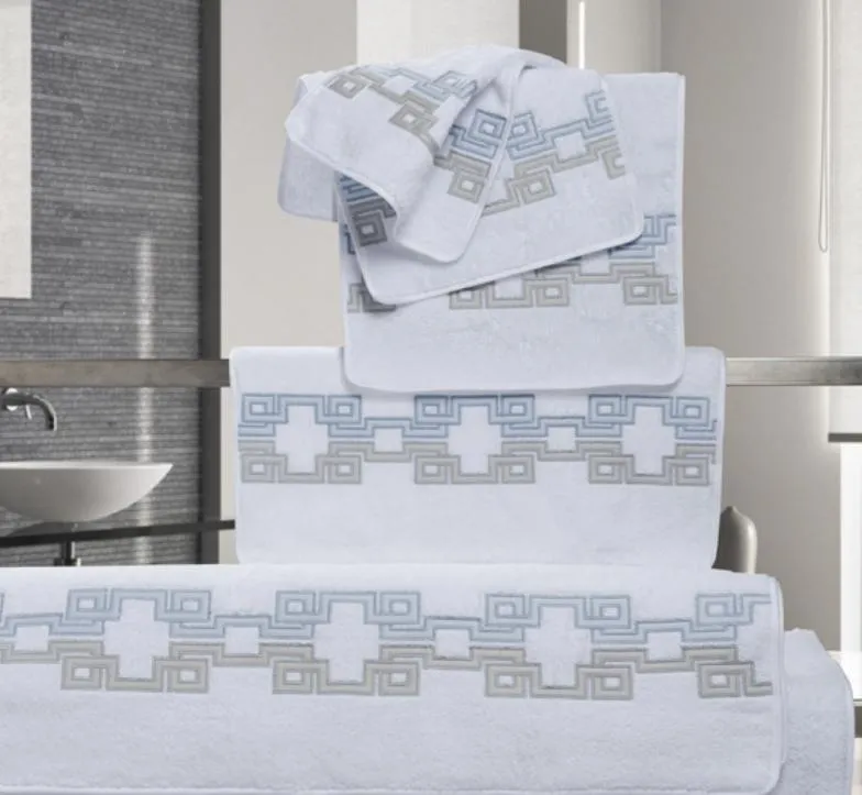 Carrara Embroidered Bath Towels by Dea Linens