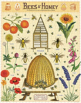 Cavallini & Co. Bees & Honey 1000 Piece Puzzle