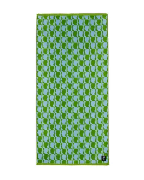 Checkerboard Logohead Bath Towel - Green