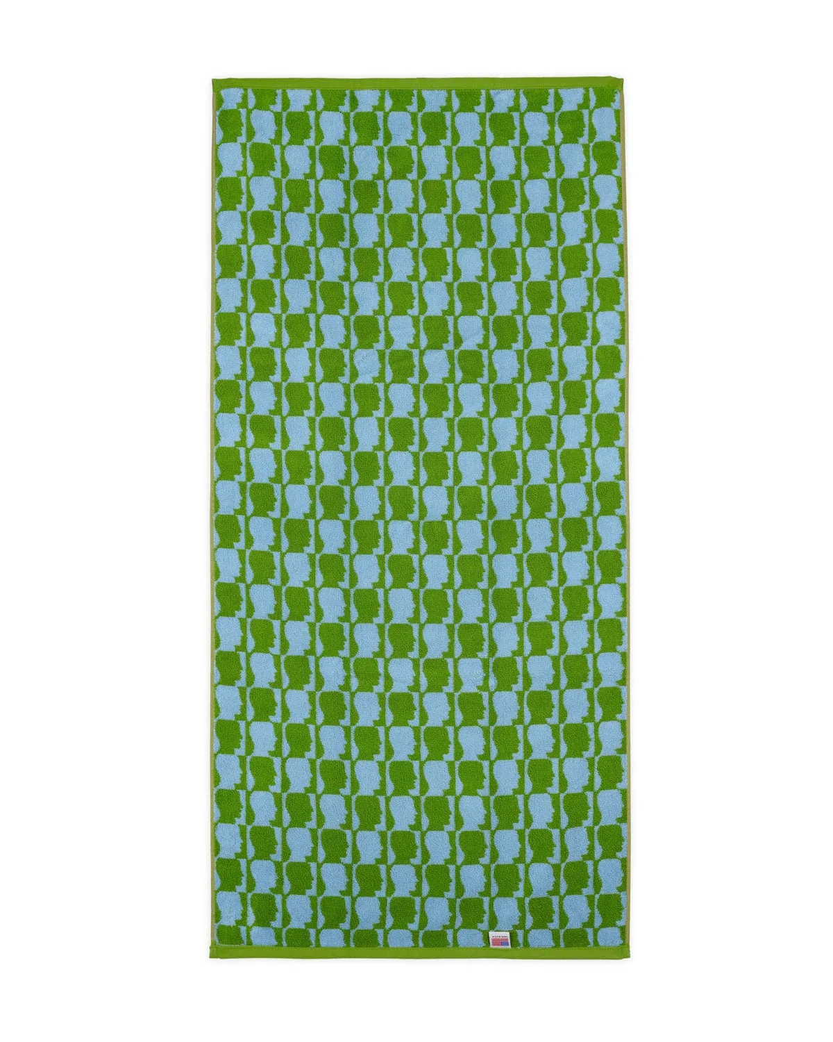 Checkerboard Logohead Bath Towel - Green