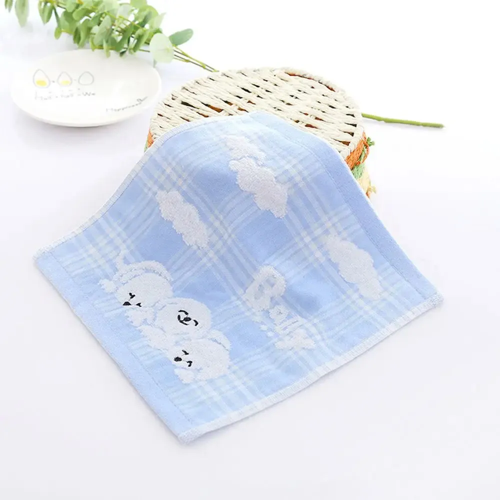 Children Towels Baby Face Towel Cute Cartoon Bear Pattern Hang Hand Towel Soft Cotton Towels Kids Bathroom Products