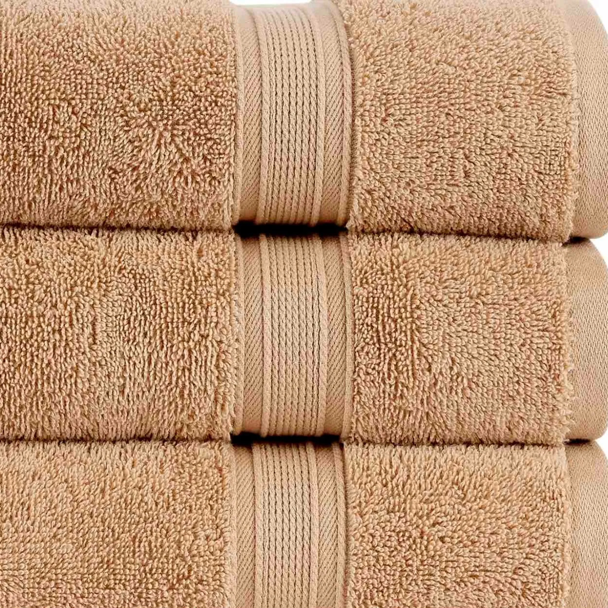 Christy Serene Combed Cotton Towel - Chai Latte