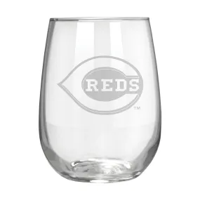 Cincinnati Reds 17 oz. Stemless Wine Glass