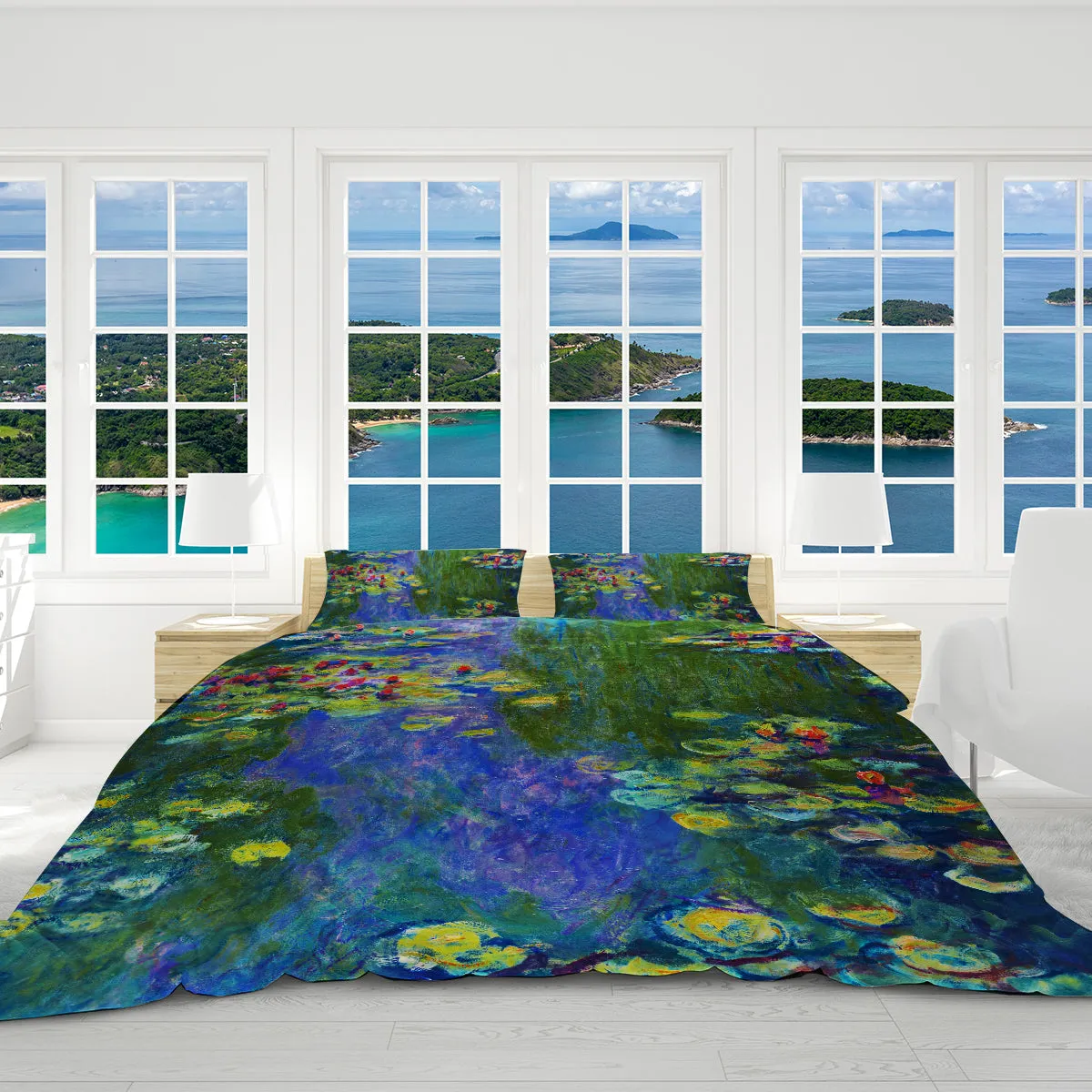 Claude Monet's Water Lilies Double Sided Bedcover Set