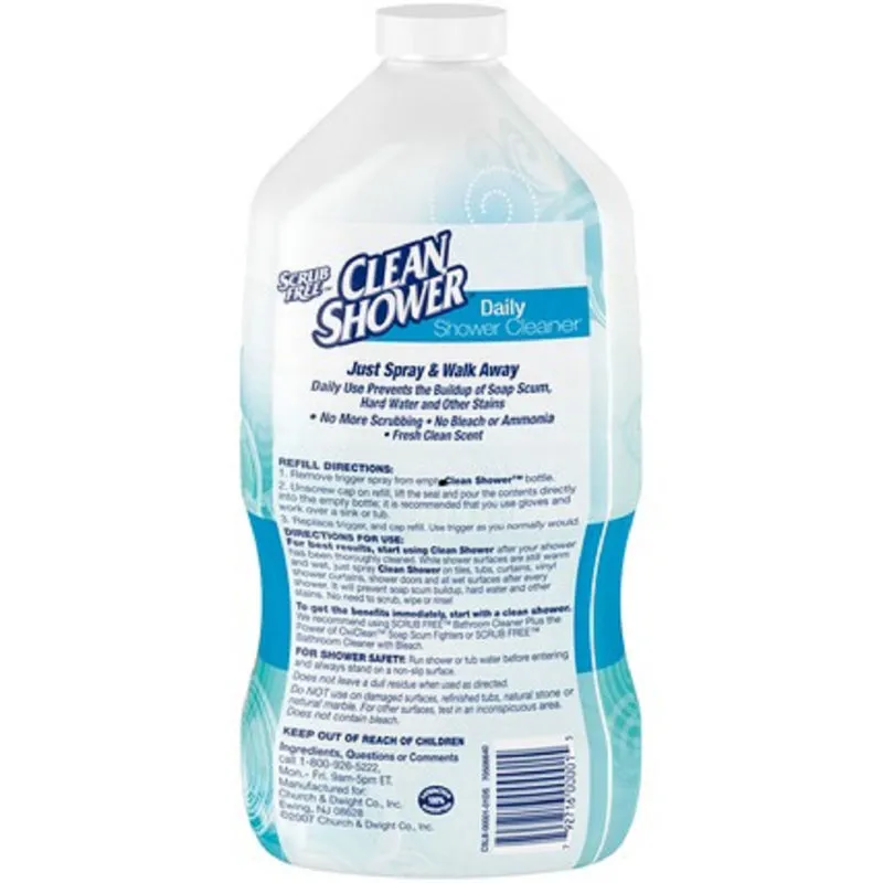 Clean Shower Fresh Clean Scent Daily Shower Cleaner 60 oz Liquid