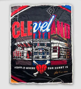 Cleveland Home Is Where The Heart Is Blanket