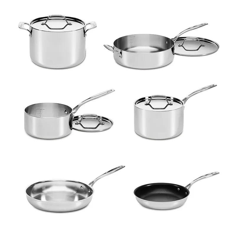 Cuisinart Custom-Clad 5-Ply Stainless Steel 10 Piece Cookware Set