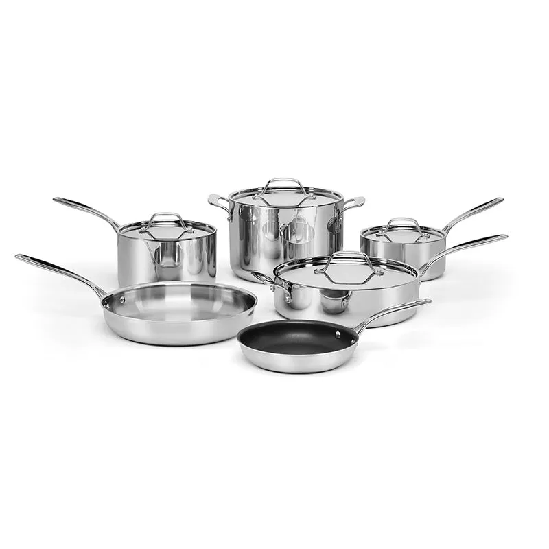 Cuisinart Custom-Clad 5-Ply Stainless Steel 10 Piece Cookware Set