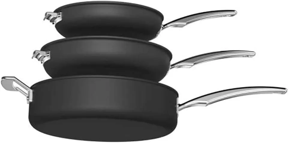 CUISINART Nonstick Hard-Anodized Nesting Cookware Set, 11 Piece, Black