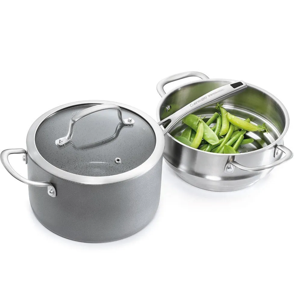 Cuisine::pro Swiss Tec Ceramic and Stainless Steel Steamer Set 20cm