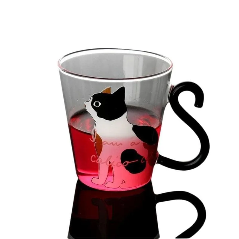 Cute Cat Glass Cup Just For You