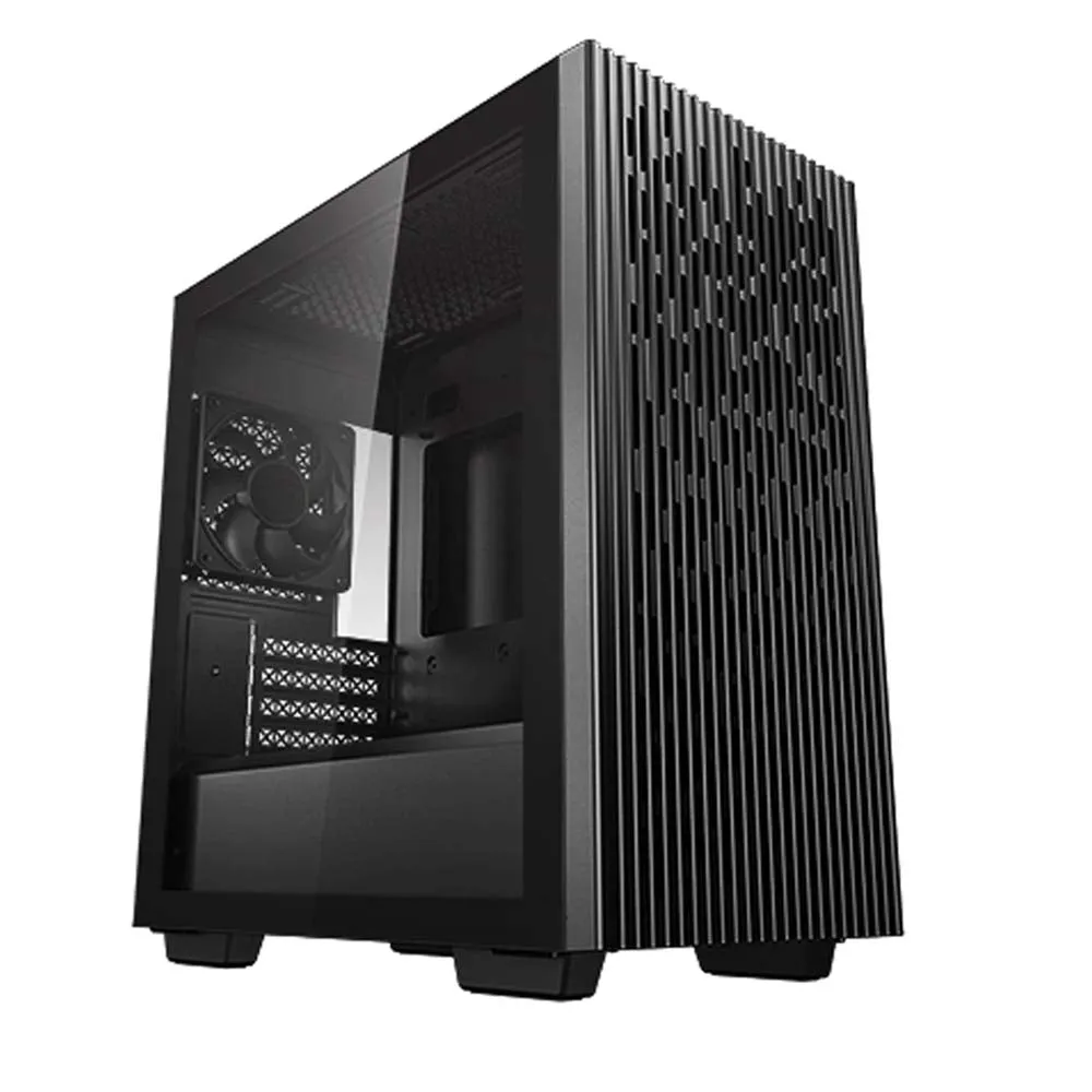 DEEPCOOL MATREXX 40 Mid-Tower Mini-ITX/M-ATX Computer Cabinet/Gaming Case -Black |Tempered Glass Side Panel with Rear: 1×120mm DC Fan Included