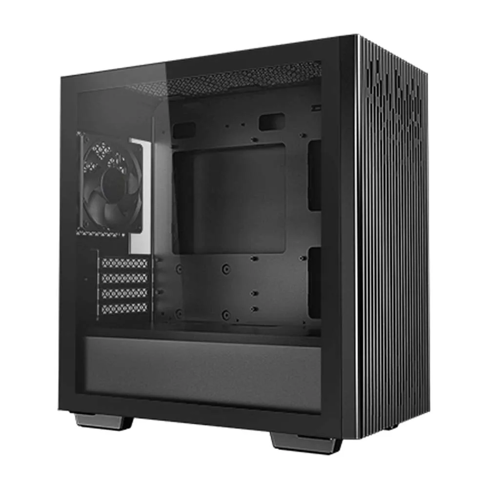 DEEPCOOL MATREXX 40 Mid-Tower Mini-ITX/M-ATX Computer Cabinet/Gaming Case -Black |Tempered Glass Side Panel with Rear: 1×120mm DC Fan Included