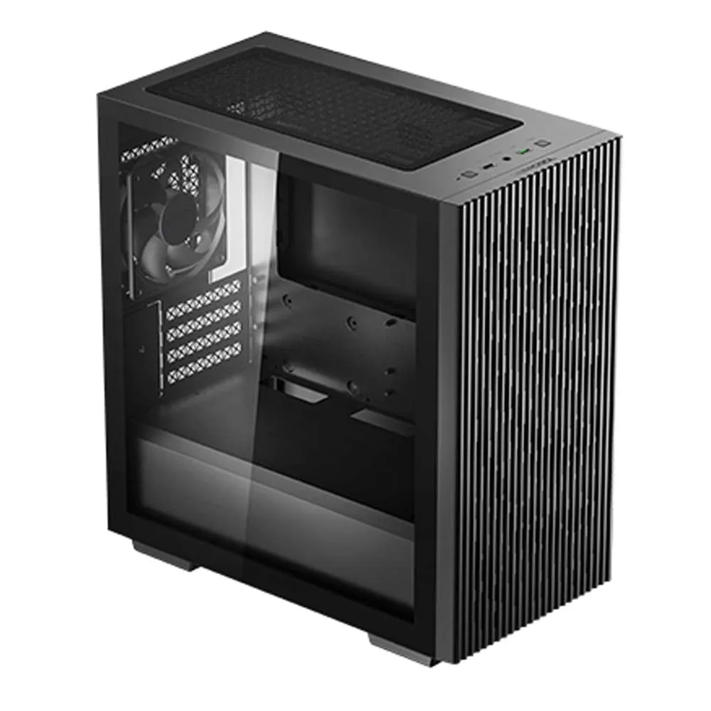 DEEPCOOL MATREXX 40 Mid-Tower Mini-ITX/M-ATX Computer Cabinet/Gaming Case -Black |Tempered Glass Side Panel with Rear: 1×120mm DC Fan Included