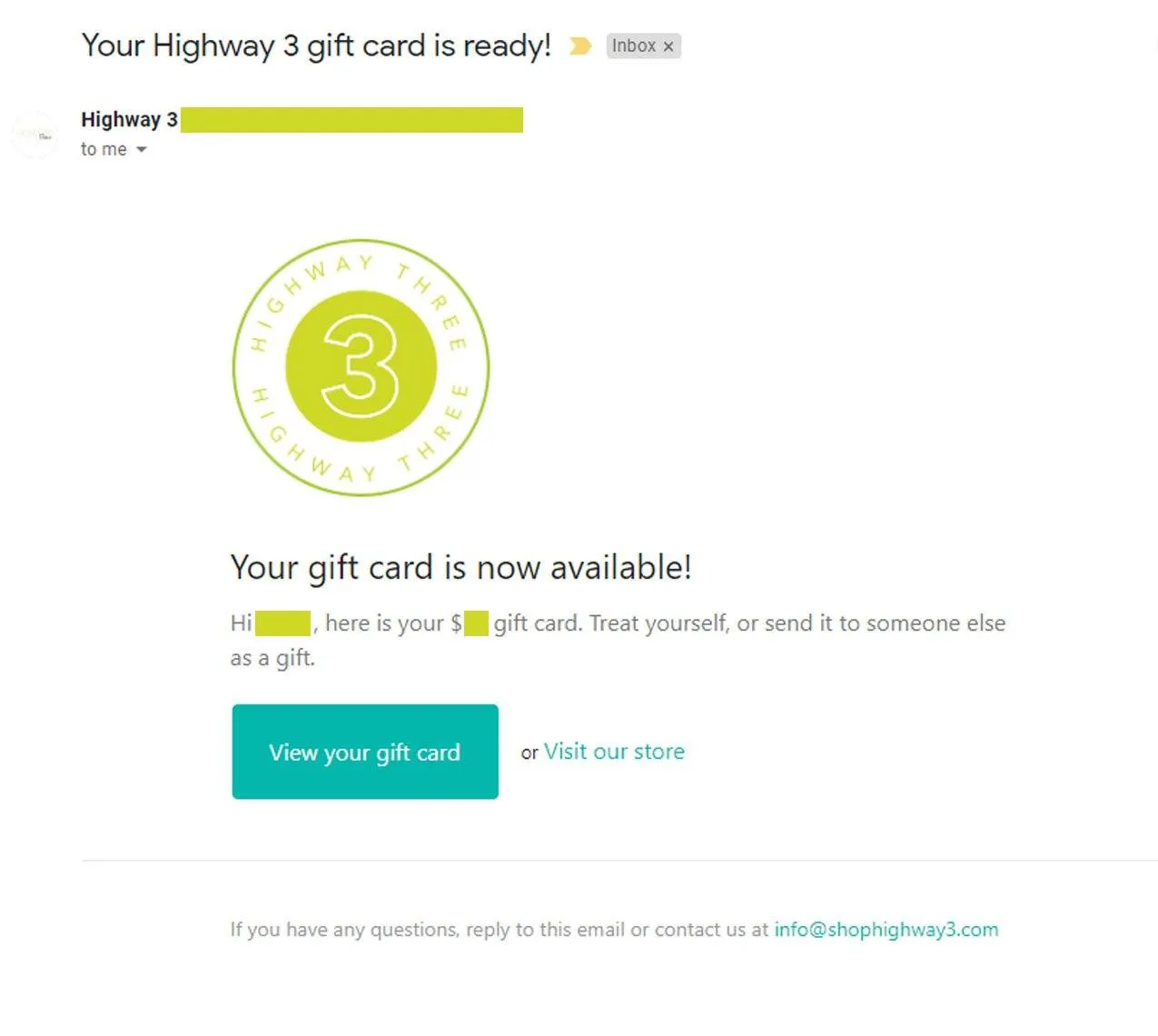 Digital Gift Card