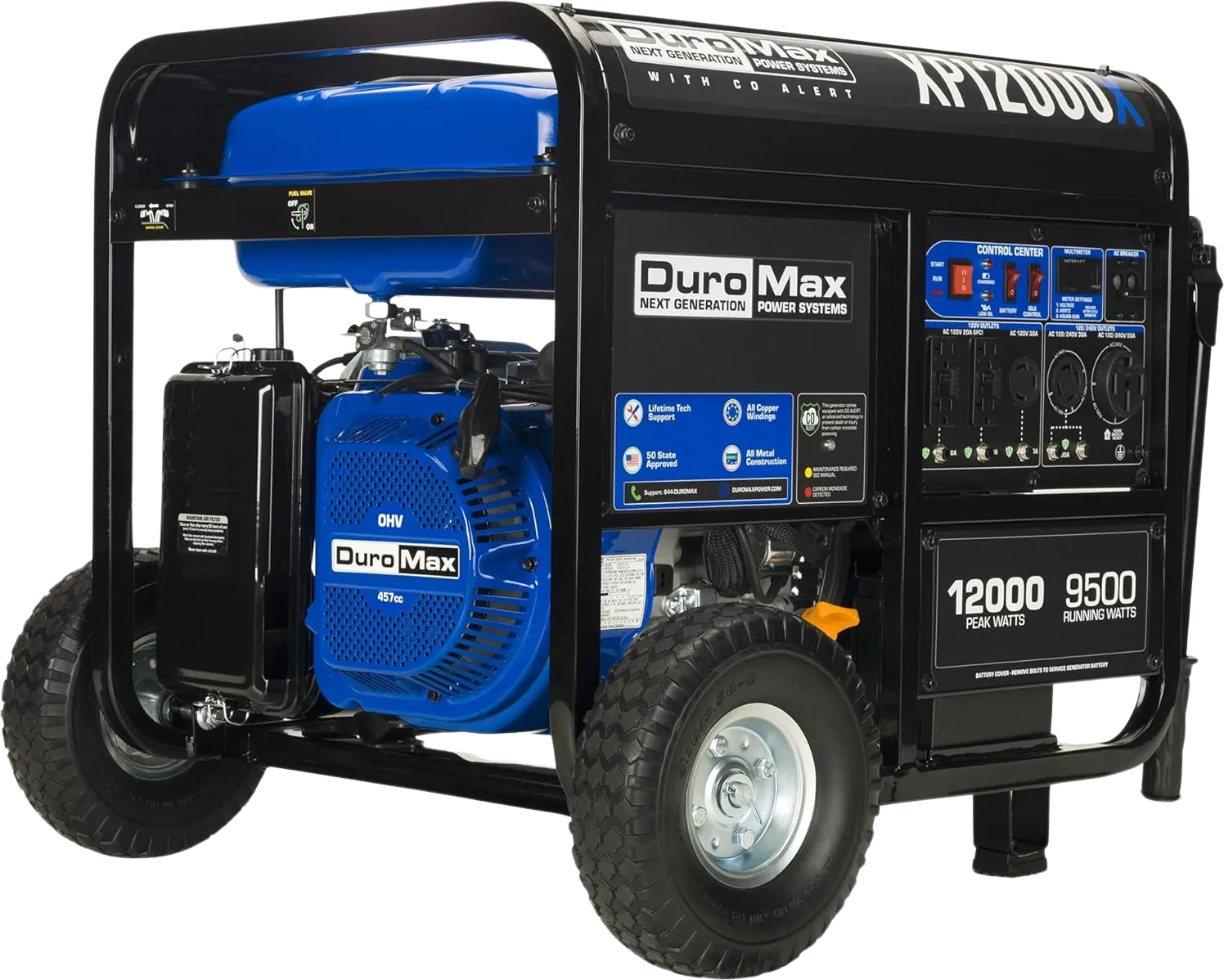 DuroMax XP12000X 9500W/12000W Gas Generator with Electric Start and CO Alert New