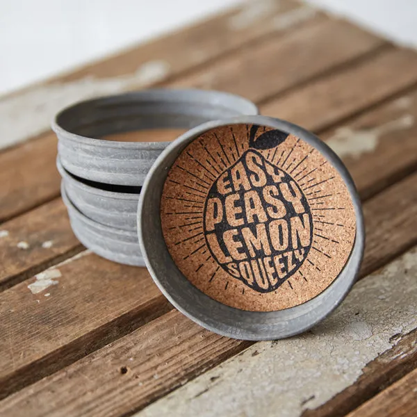 Easy Peasy Lemon Squeezy Mason Jar Lid Coaster