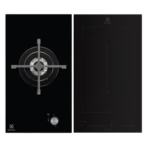 EGC3310NVK 30CM 1-BURNER GAS HOB & EHI3251BE 30CM 2-ZONE INDUCTION HOB