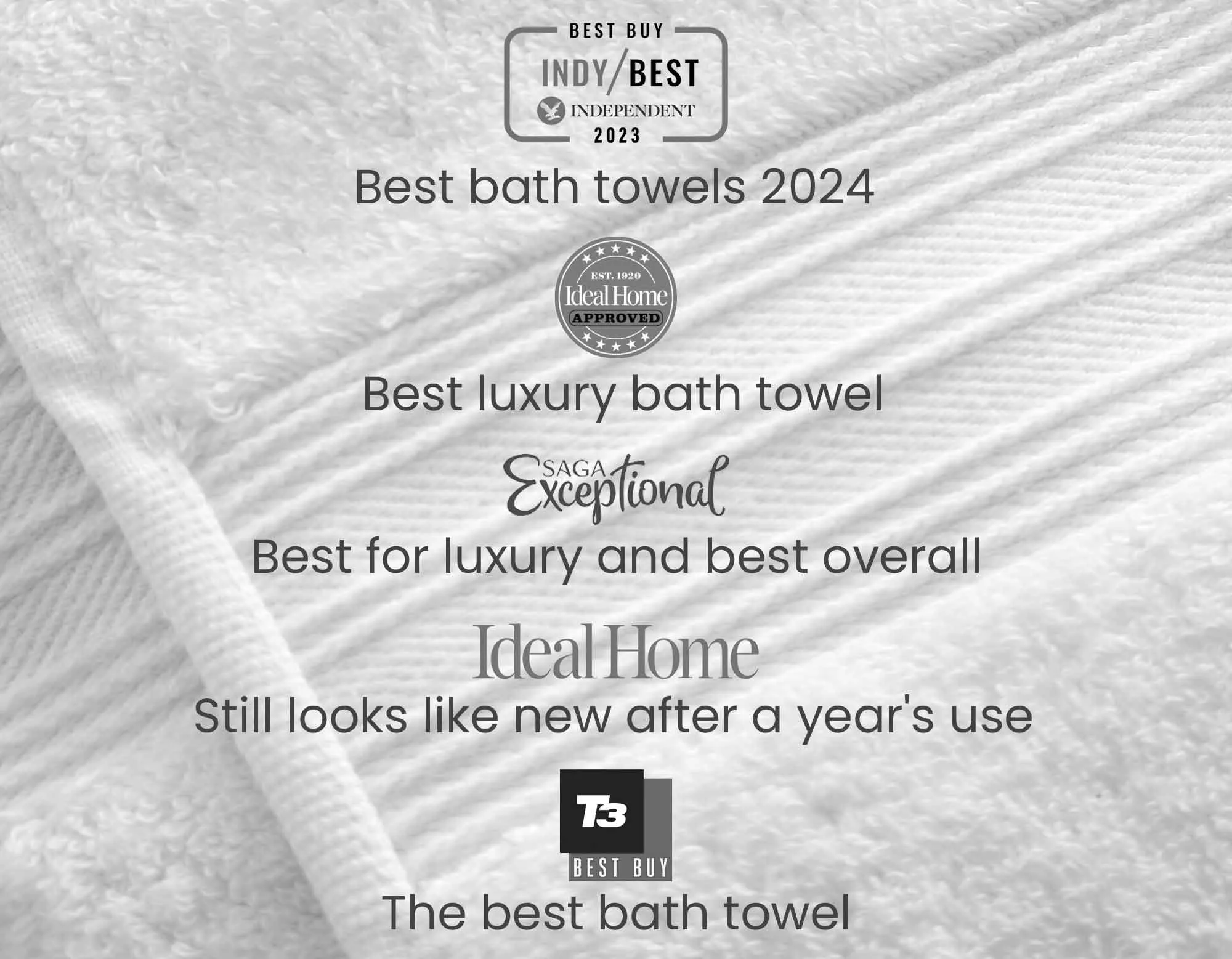 Egyptian Cotton Bath Towel Pair - Pearl Grey