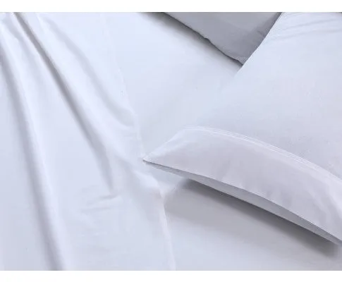 Elan Linen 100% Egyptian Cotton Vintage Washed 500TC Sheets Set - White