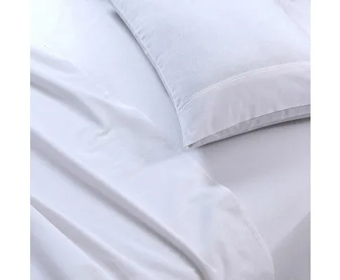 Elan Linen 100% Egyptian Cotton Vintage Washed 500TC Sheets Set - White