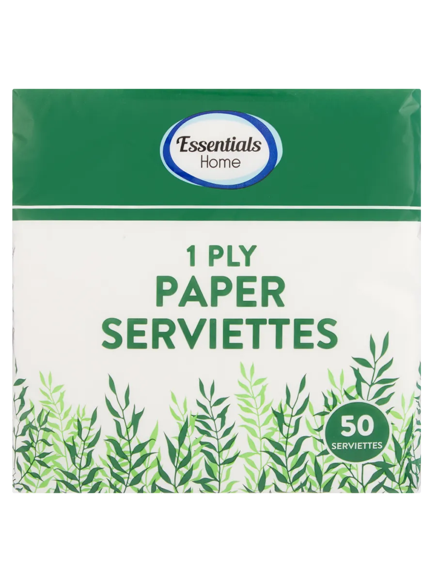 Essentials Home 1Ply Serviettes