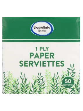 Essentials Home 1Ply Serviettes