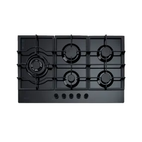 Euro Appliances ECT750GBK2 75cm Gas on Glass Cooktop - Special Order