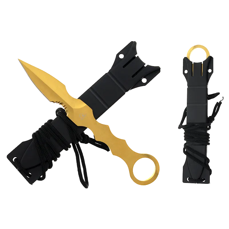 Falcon 7.5" Gold Tactical Knife