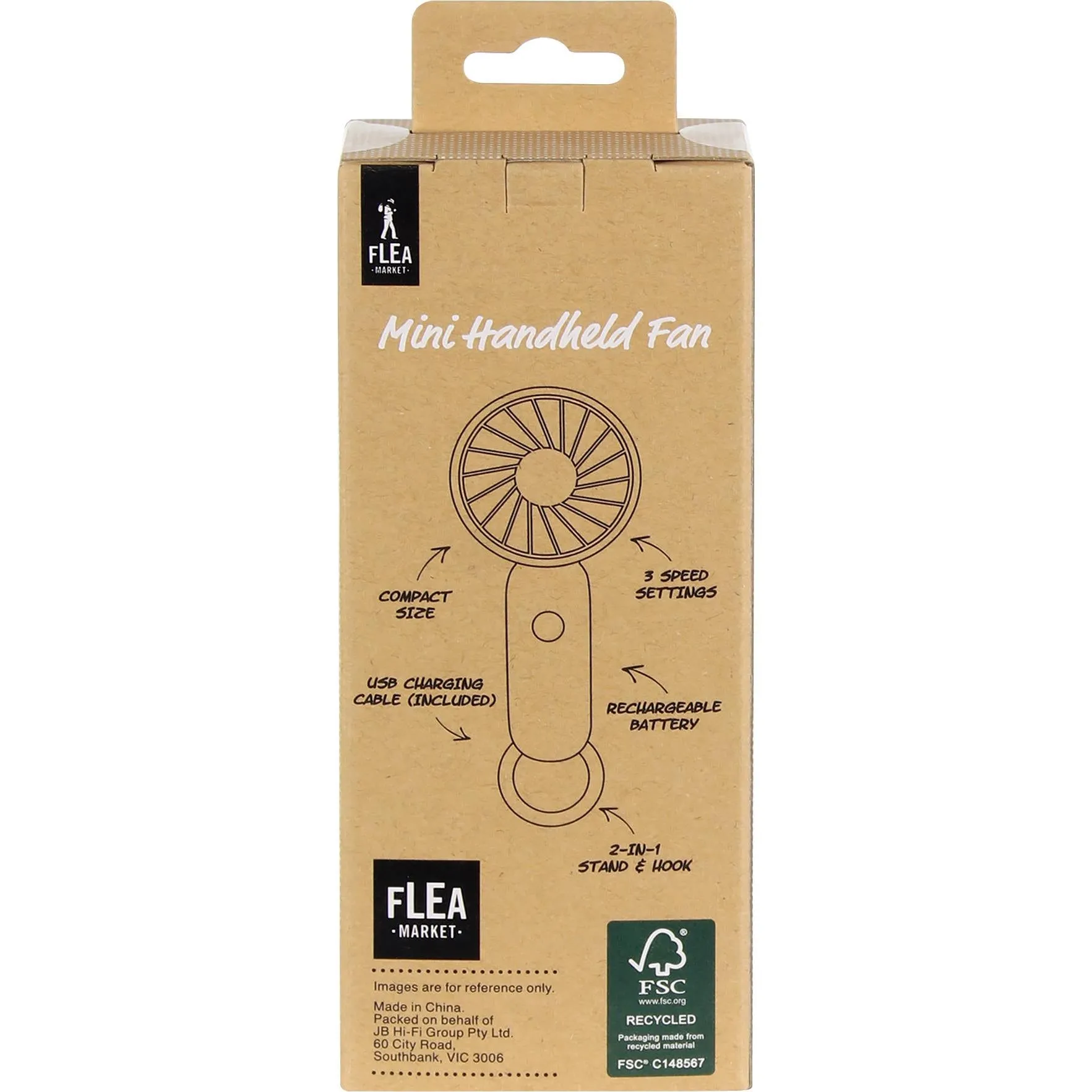 Flea Market Mini Handheld Fan (Pop Pink)