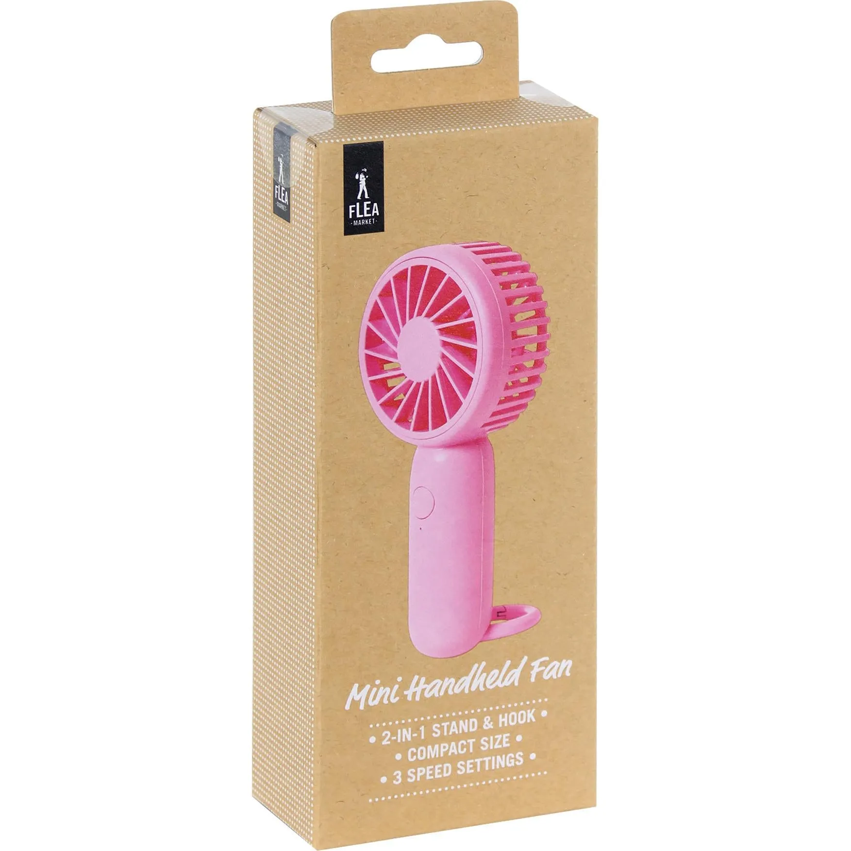 Flea Market Mini Handheld Fan (Pop Pink)