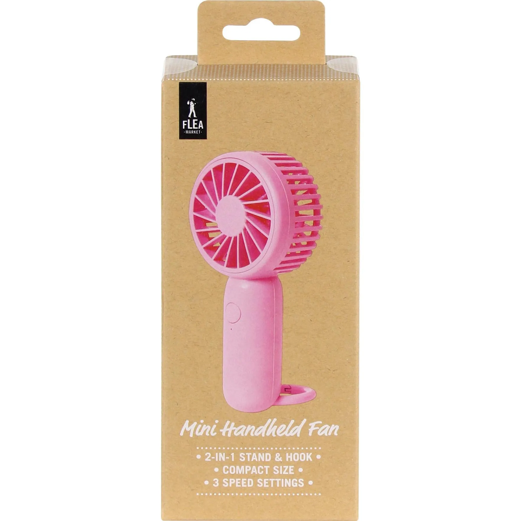 Flea Market Mini Handheld Fan (Pop Pink)