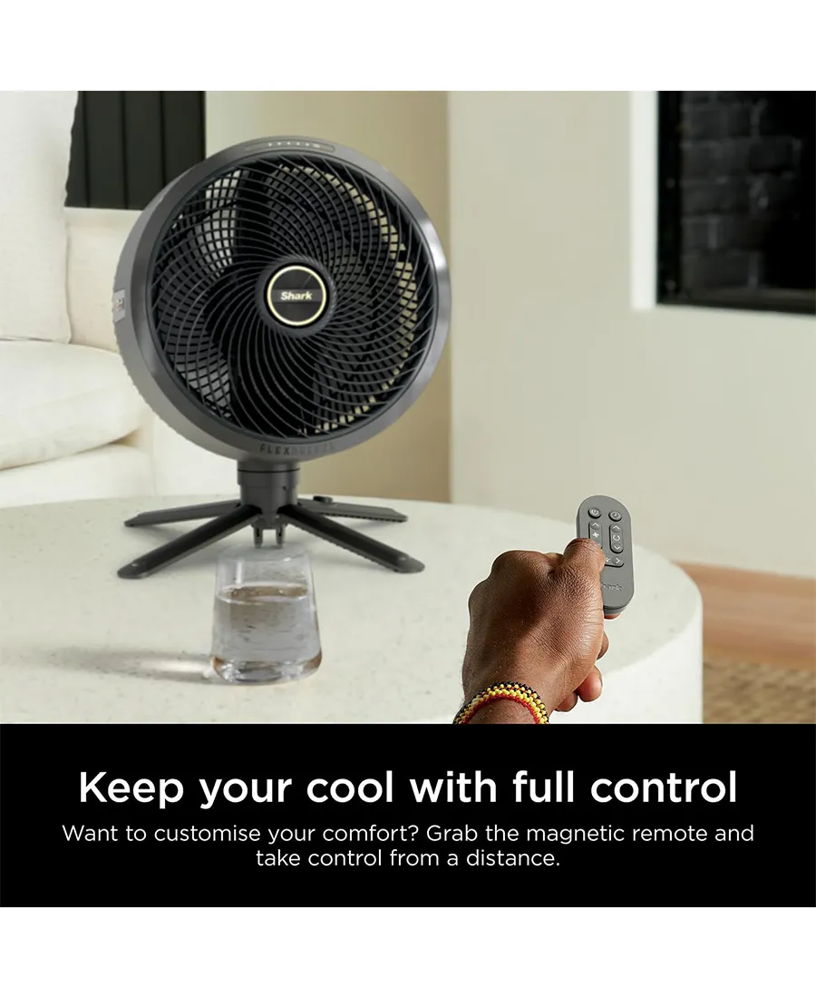 Flexbreeze High-Velocity Hybrid Cordless   Corded Fan | Black