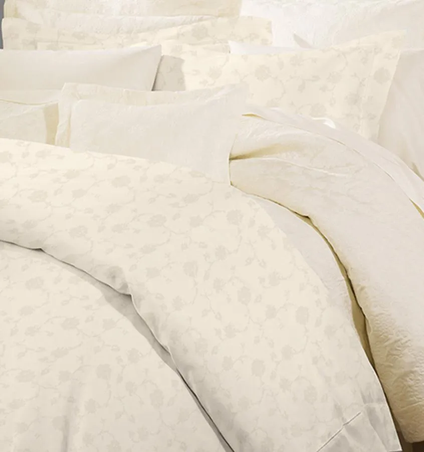 Giza 45 Ivory Jacquard Sheet Set by Sferra