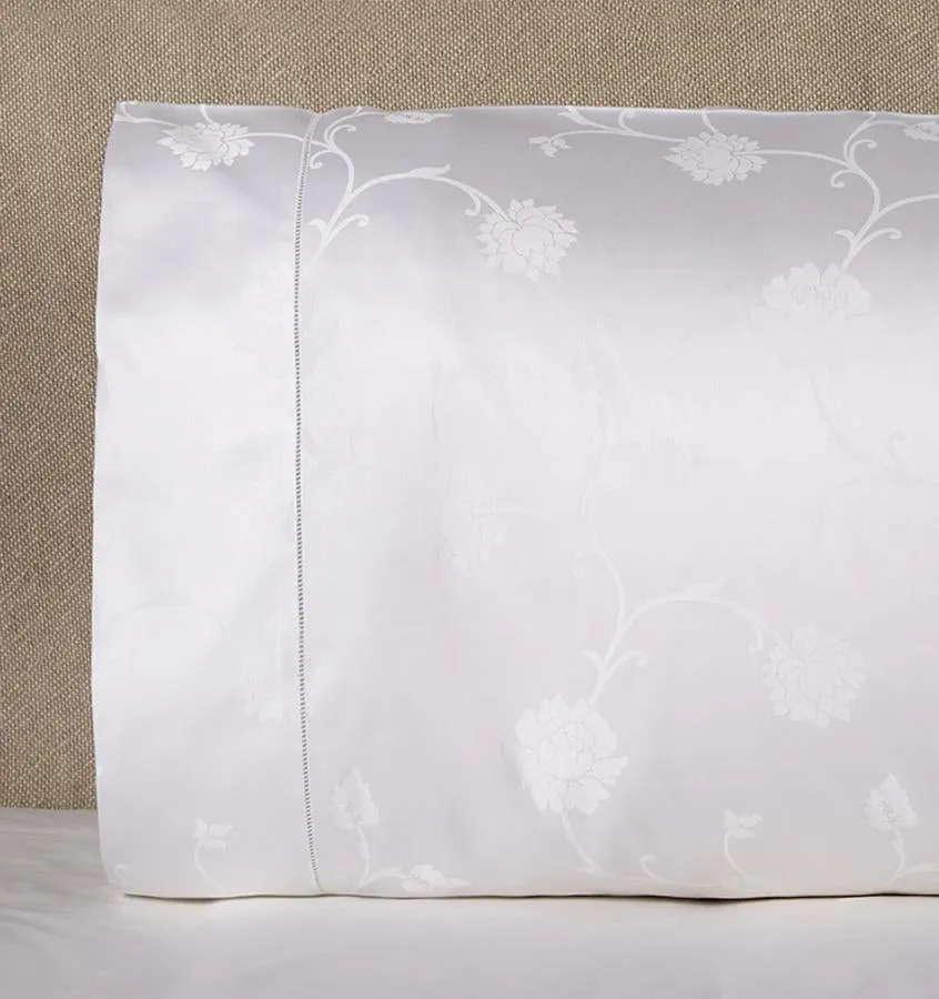 Giza 45 White Jacquard Sheet Set by Sferra