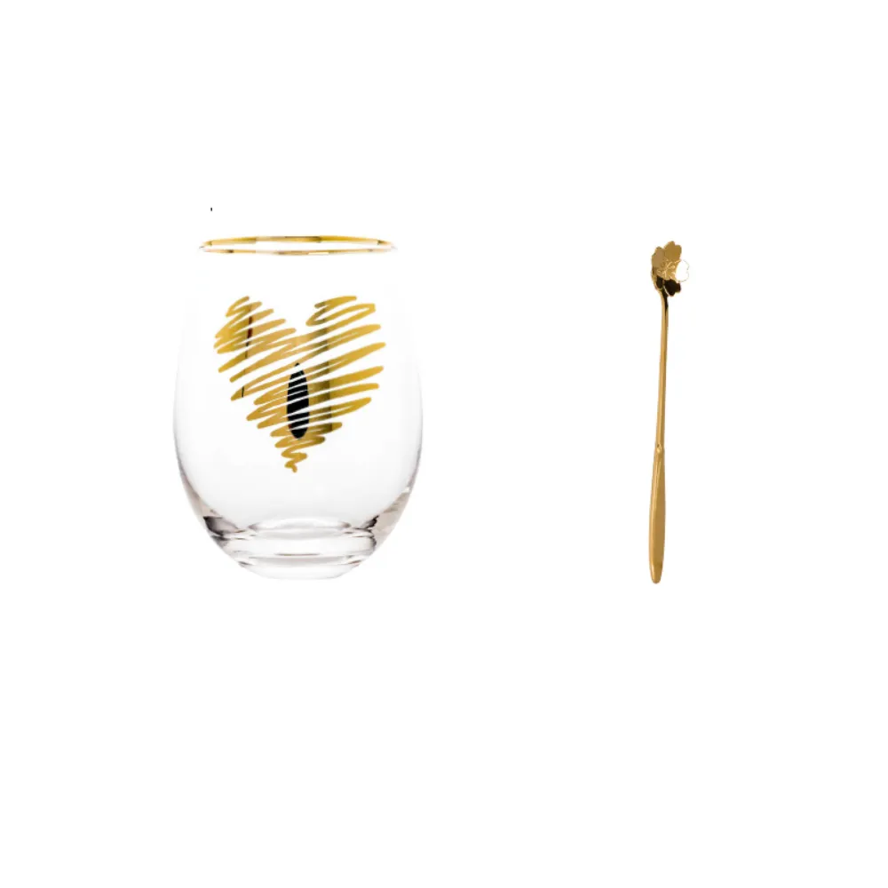 Gold Accents Glass Cups