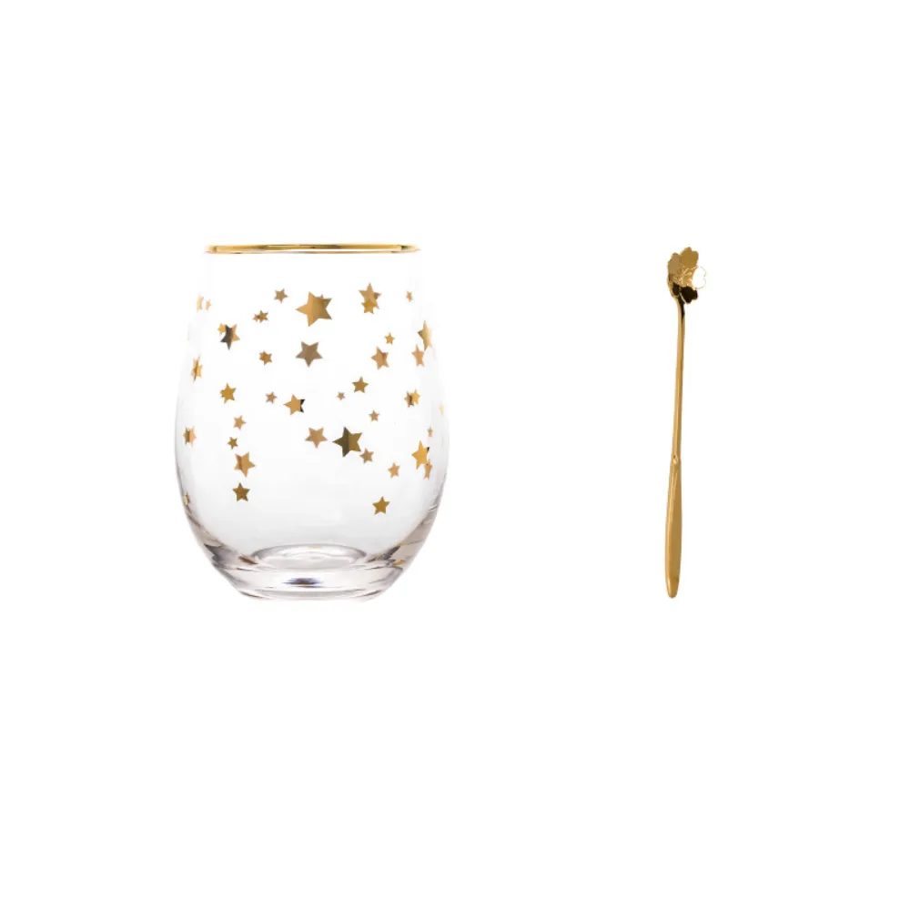 Gold Accents Glass Cups