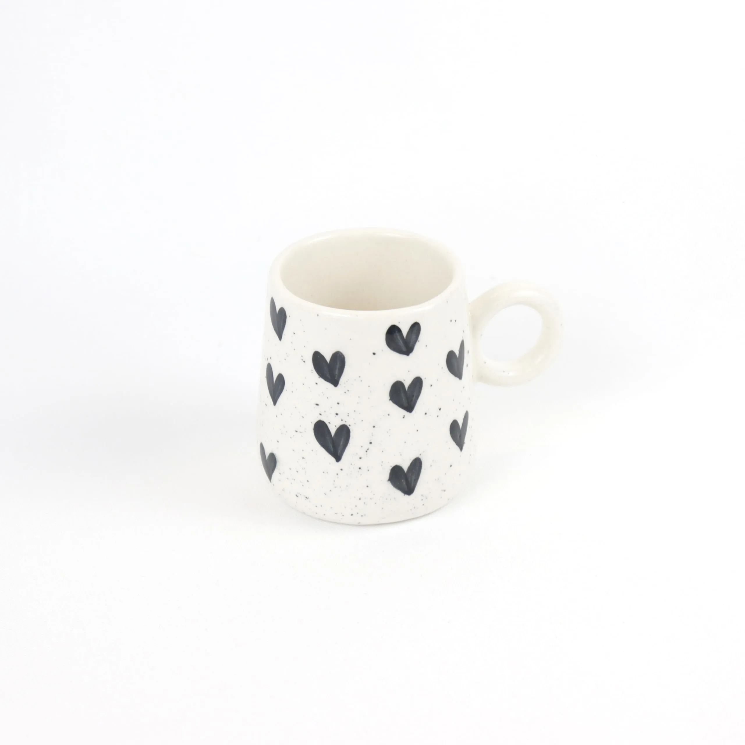 Green Route Black Hearts Coffee Mug | Coffee Mug | 350Ml - Ceramic