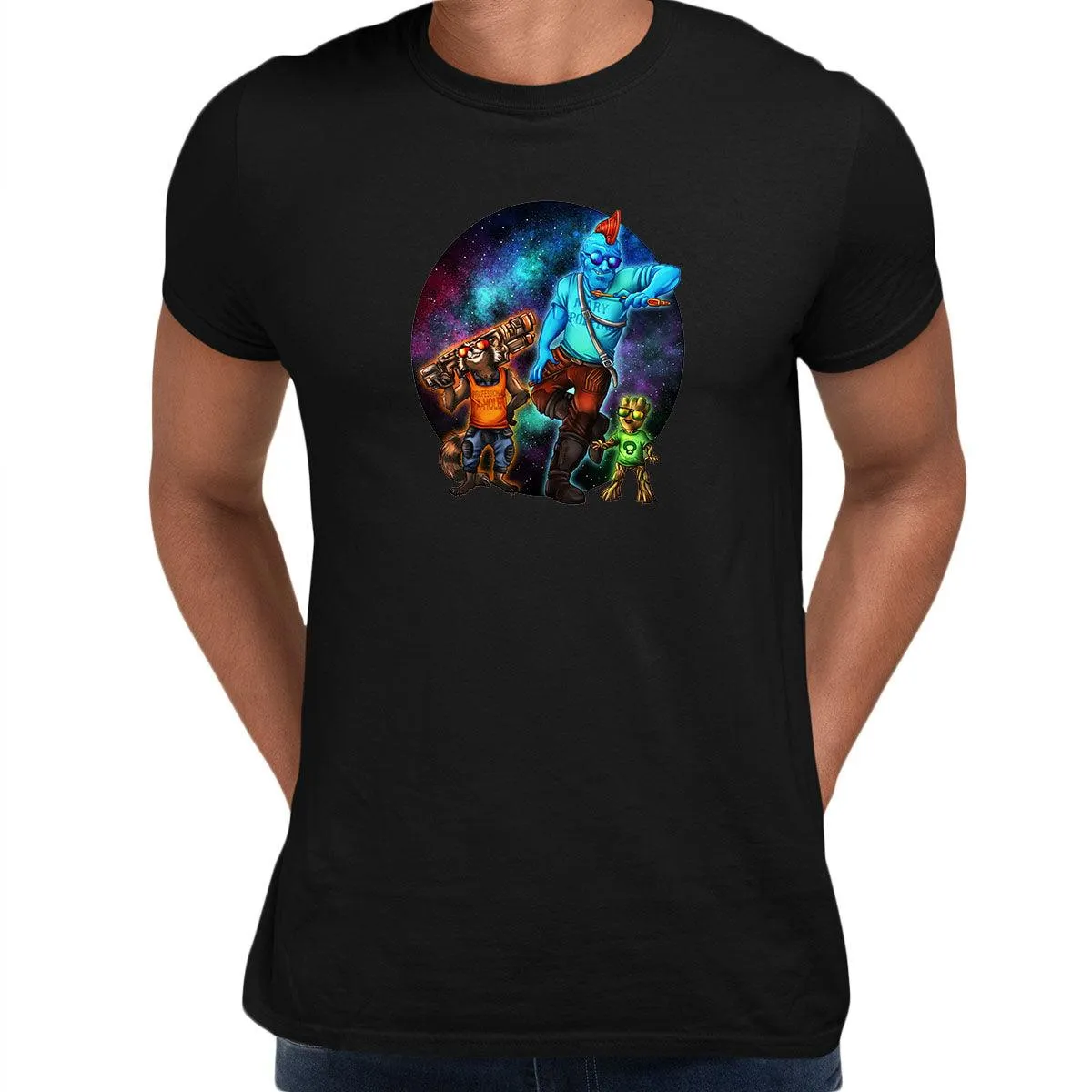 Guardians of the galaxy Baby Groot Rocket and Yondu Adult T-shirt