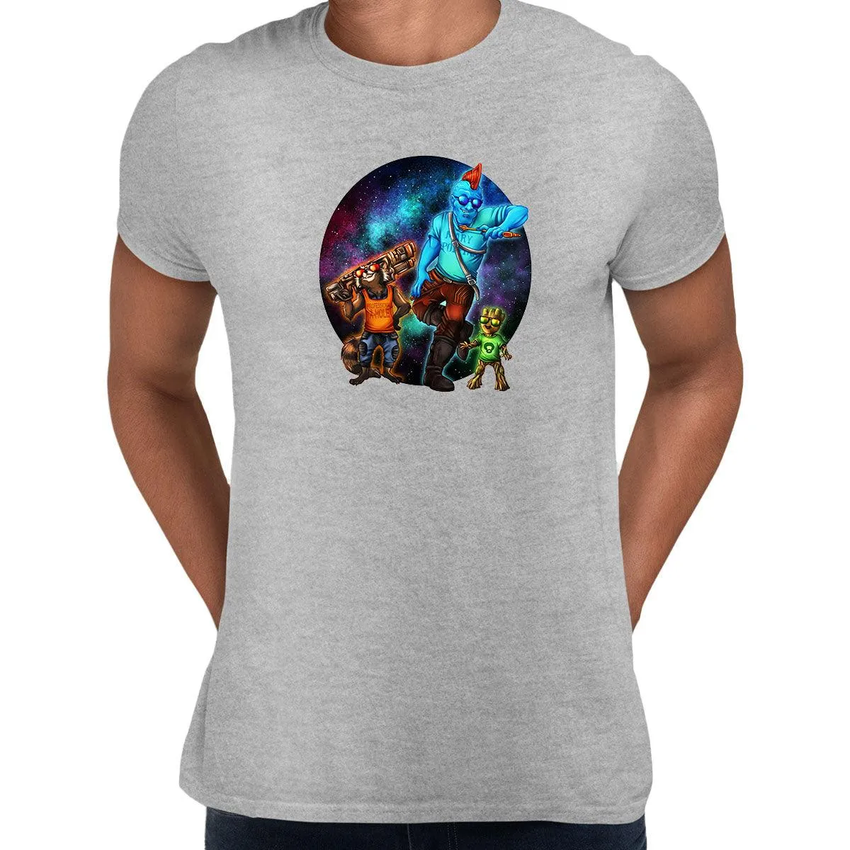 Guardians of the galaxy Baby Groot Rocket and Yondu Adult T-shirt