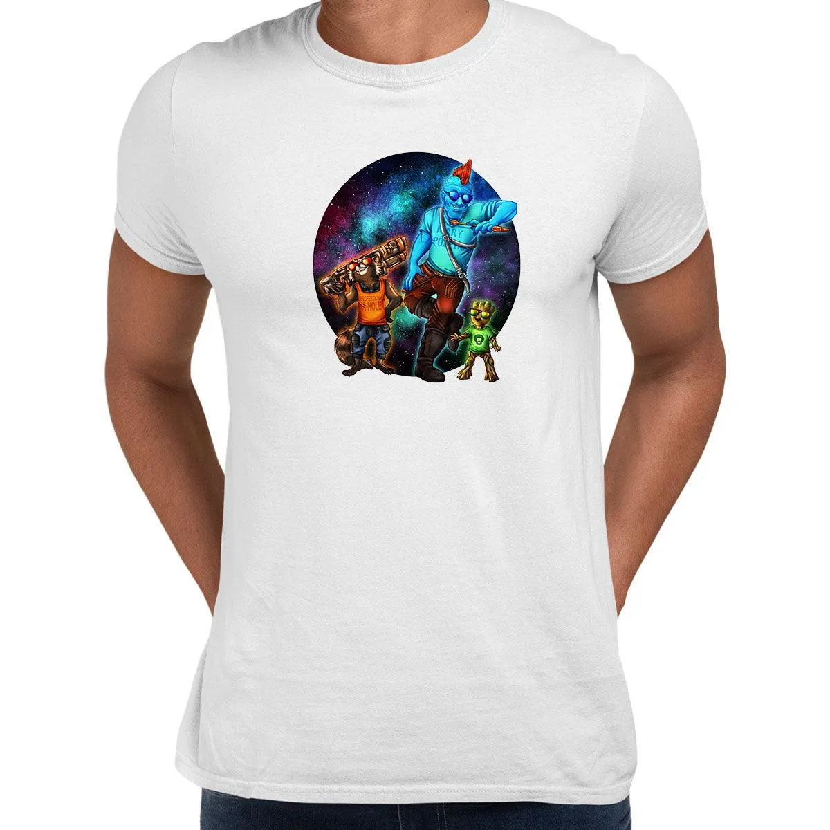 Guardians of the galaxy Baby Groot Rocket and Yondu Adult T-shirt