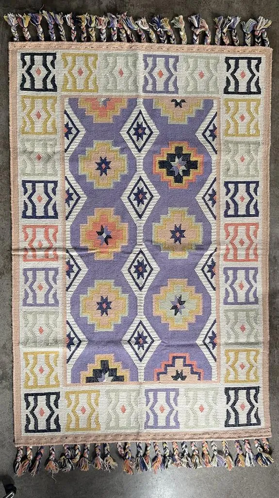 Hand Knotted Wool & Cotton RUG 59 (5x8 ft)