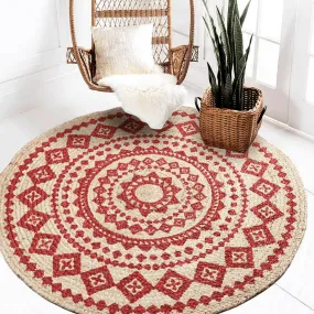 Handwoven Braided Jute Area Rug