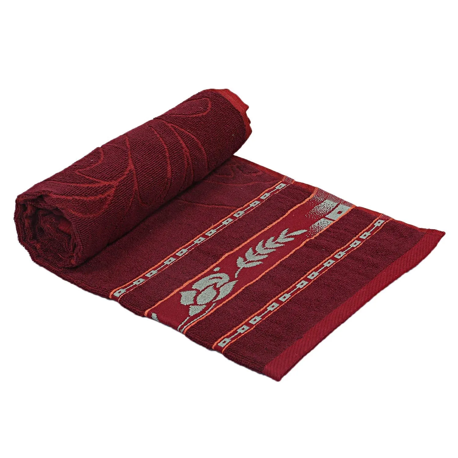 Heart Home 100% Cotton 3 Pieces Bath Towel 27" x54” (Maroon) - CTHH1229