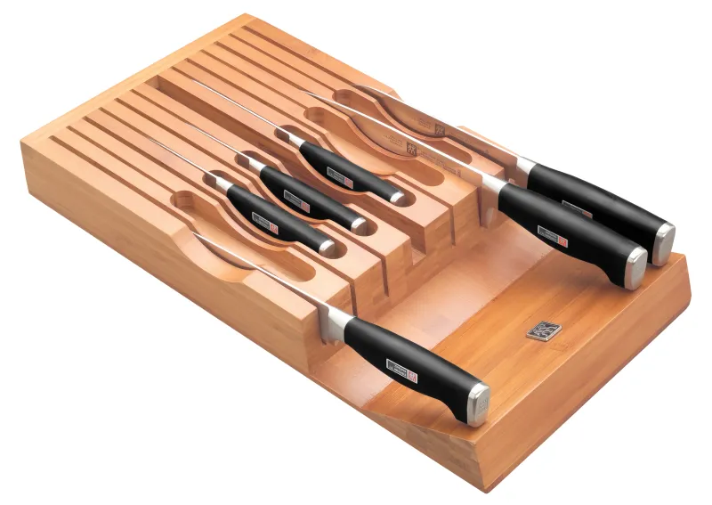 Henckels Bamboo In-Drawer Knife Storage