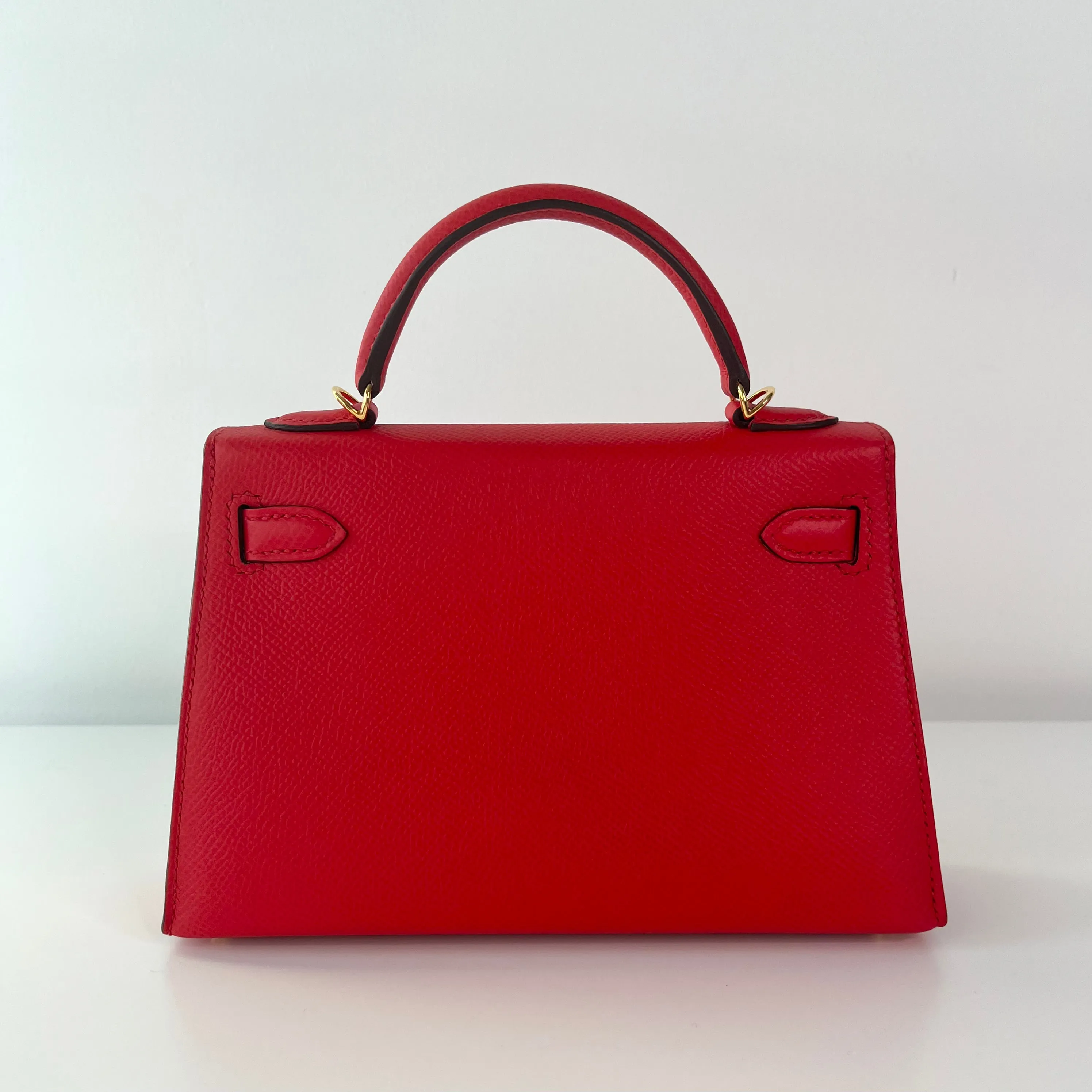 Hermés Kelly 20 Rouge De Coeur Epsom Gold Hardware