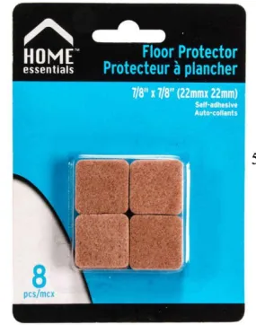 Home Essentials Floor Protectors 7/8" 8pc