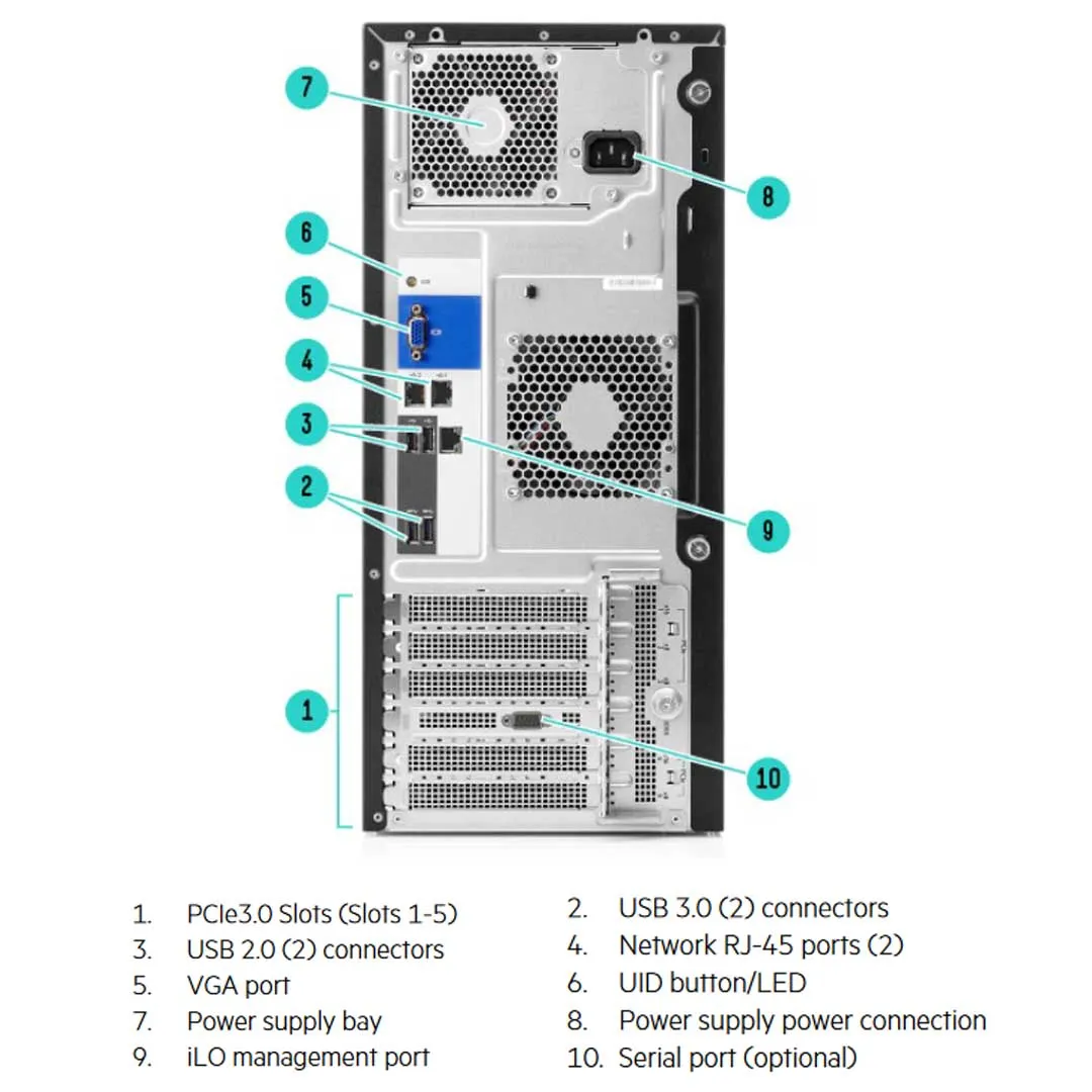 HPE ProLiant ML110 Gen10 3206R 1.9GHz 8C 1P 16GB-R S100i 4LFF 550W PS Server | P21439-001