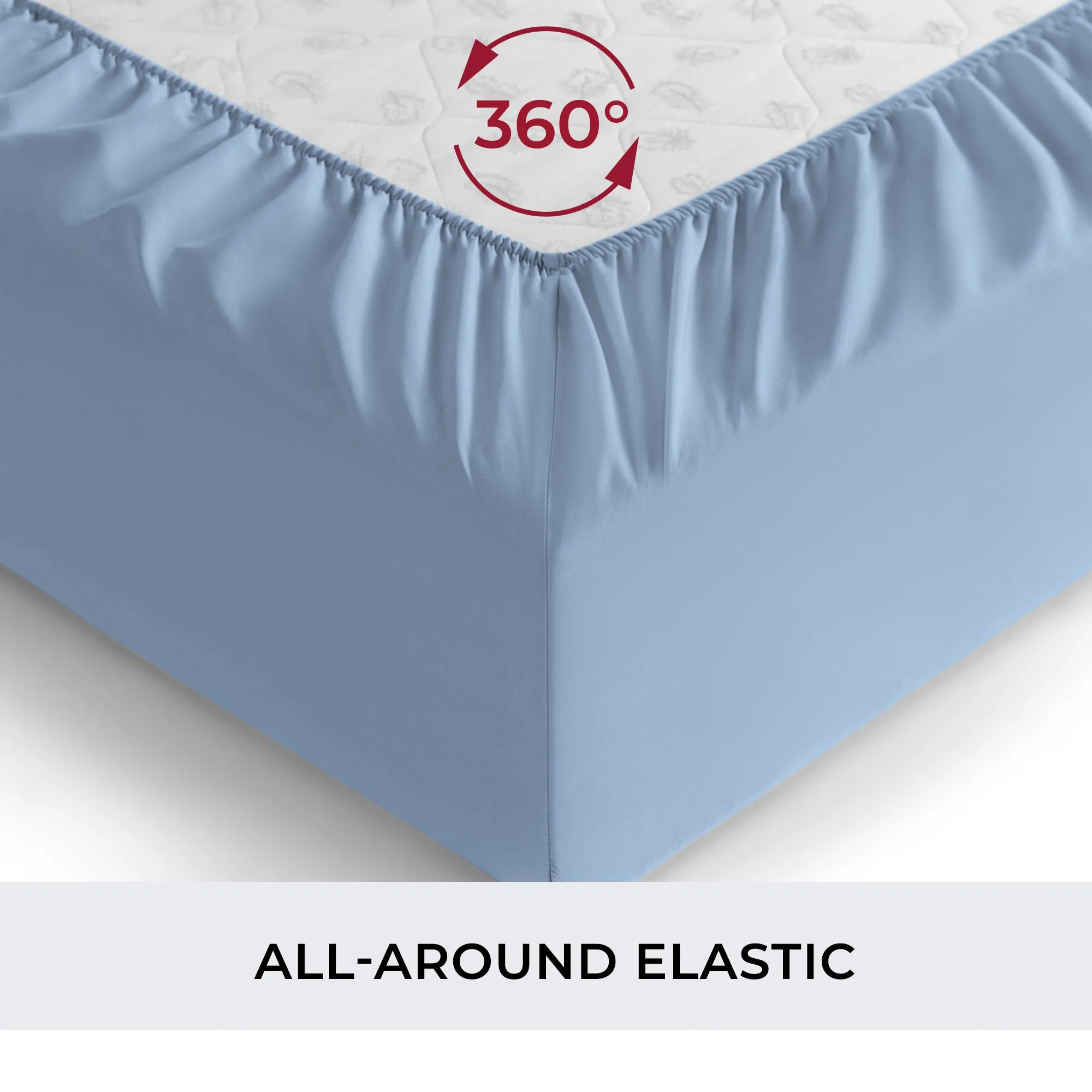 Iconic Microfiber Extra-Deep Fitted Sheet (Light Colors)